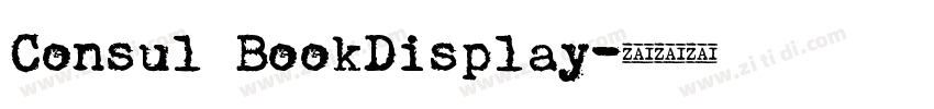 Consul BookDisplay字体转换